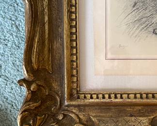 Edgar Degas Lithograph, "Study For Rehearsal For A Ballet." Measures 10" x 14"; 23" x 27" Including Frame. Signed & Numbered. Photo 2 of 3.