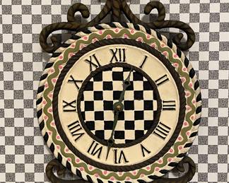 Mackenzie-Childs Wall Clock.