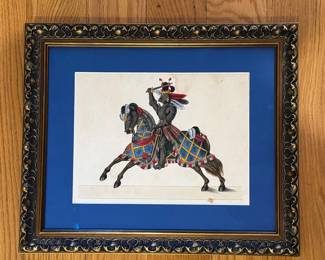 Pen and Ink on Paper. Measures 9 1/4" x 7"; 14.5" x 12.5" With Frame.