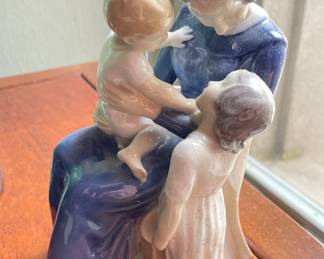 Royal Copenhagen "Mother and Child Trio" Figurine.
