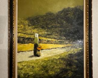 Untiled, Oil on Canvas. Aline Jarke. Signed By Artist. Measures 29" x 34"; 38" x 44" Including Frame.