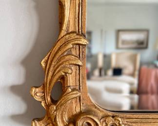 Vintage Ornate Gilt Mirror. Measures 26" W x 43" H. Photo 2 of 2.