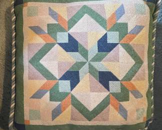 Needlepoint Pillow - 2 Available.