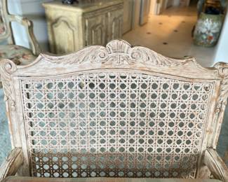 Interior Crafts Cane Back French Provincial Chair. Measures 27" W x 23" D. Photo 4 of 5.