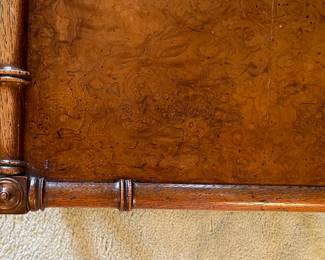 Pair of Drexel Heritage Grand Tour Burl Wood Faux Bamboo Low End Tables. Each Measures 22" W 19" D x 17" H. Great As Is But Would Be Amazing Painted. Ask Us For Resources. Photo 3 of 4.