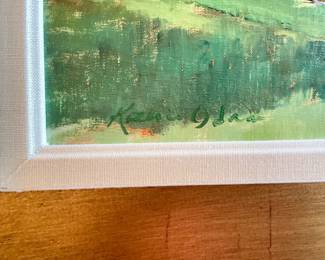 "Ours To Keep," Oil and Canvas. Kathie Odom. Signed By Artist. Measures 15" x 11" ; 24" x 20" Including Frame. Photo 2 of 2.