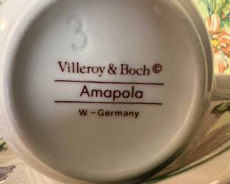 VILLEROY & BOCH AMAPOLA GERMAN CHINA