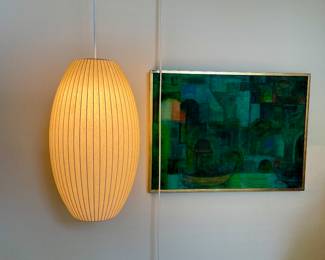 Original Cigar Bubble Pendant Lamp by George Nelson for Herman Miller.