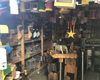 Hundreds of cedar craft items priced for garden center resellers