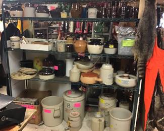 Many redwing items. More outside. Redwing dishes and vases