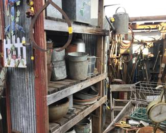 Galvanized pails ,planter,and tubs
