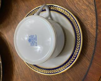 Coalport "Blue Wheat" Tea Cup & Saucer 