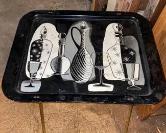 Decanter/Wine Glass Themed TV Tray