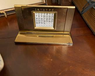 Brass Desktop Calendar 