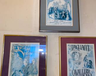 Seattle Opera Posters - 1983/84 La Sonnambula, 1983/84 The Marriage of Figaro, 1983/84 La Forza Del Destino, 1983/84 Cavalleria Rusticana Pagliacci