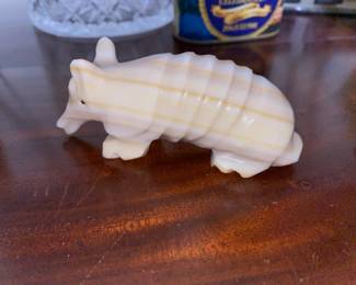 Carved Soapstone Armadillo Figurine