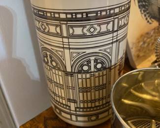 Aramis 1982 Architectural Studies Vienna Porcelain Vase