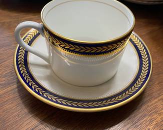Coalport "Blue Wheat" Tea Cup & Saucer 