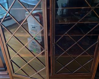 4 Tier Double Door Curio Cabinet