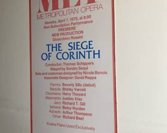 3 Metropolitan Opera Posters 1970s Opera Memorabilia
