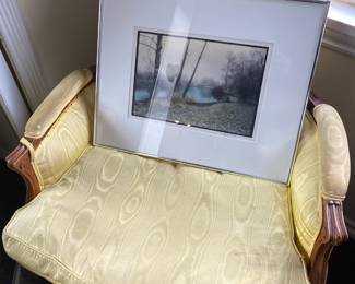 Cream Upholsterd Arm Chair