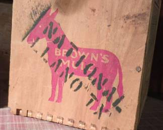 Brown's Mule Plug Wood Box 