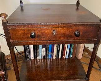 Double Drawer Two Tier Side Table