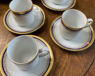 Set of 4 Tirschenreuth Bavaria Set-Demitasse Espresso Cup & Saucer