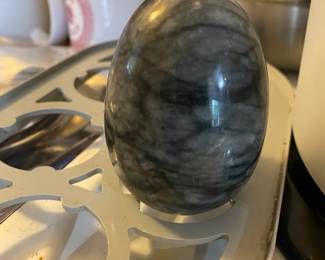 Black Moonstone Egg Paperweight
