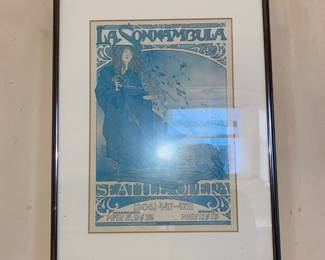 Seattle Opera Posters - 1983/84 La Sonnambula, 1983/84 The Marriage of Figaro, 1983/84 La Forza Del Destino, 1983/84 Cavalleria Rusticana Pagliacci