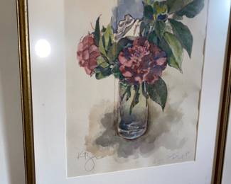 Floral Bouquet Still Life Water Color