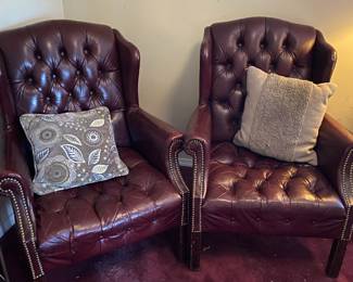Pair of Burgundy Executor Office Chair