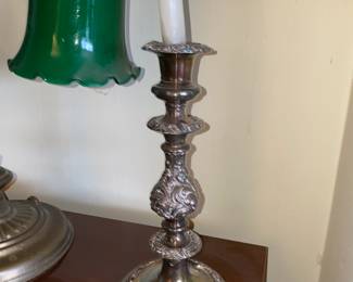 Silver Tone Candle Stick Holder