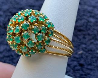 Gorgeous assortment of Gold including this 14K & Emerald Ring