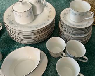 Noritake China set, $150. Serving ware and place settings