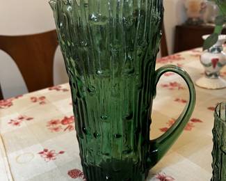 Bamboo pitcher with cups set- $85