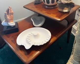 Mid-century modern side table - sold,Royal Haeger ashtray-$20