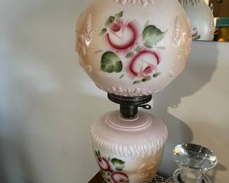 Gone with the wind lamp " Covered Wagon and Roses"- $95