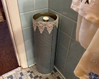 Vintage toilet paper storage - $15