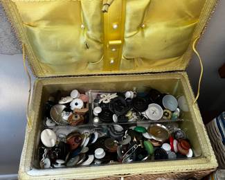 Sewing buttons with storage box- $12
