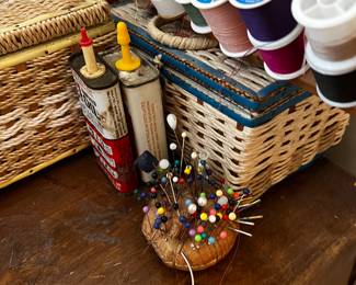 Sewing materials, tools, and oil- $0.50 to $3