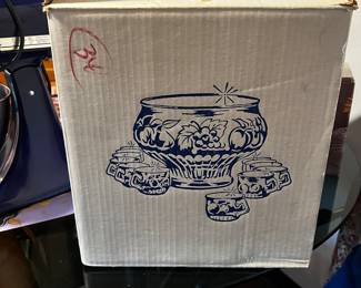 Vintage punch bowl set, unused $20