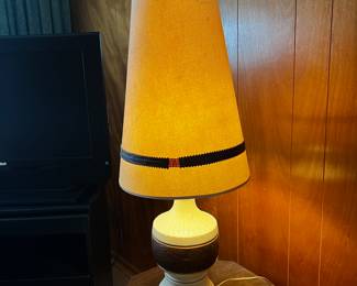 Mid-century modern conical table lamp - $45