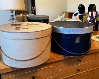 Vintage women's hat boxes- $7 each 