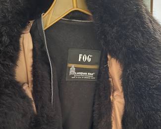 London Fog Women's trench and fur coat, size XL- $175