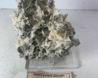 Quartz and Pyrite Epimorphs after Anhydrite