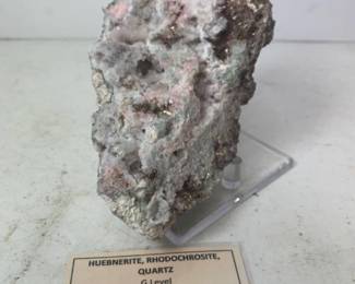 Huebnerute, Rhodochrosite, Quartz - Sunnyside Mine