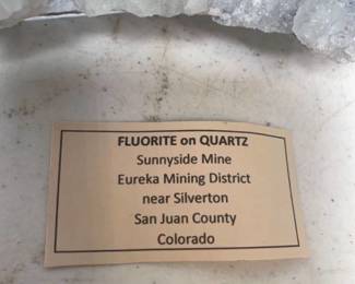 Fluorite on Quartz - Sunnyside Mine