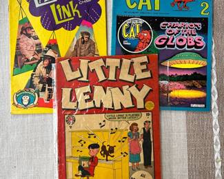 FTH528-Vintage Comics- Little Lenny, Lancelot Link & Fat Freddy's Cat