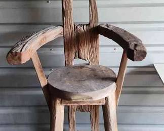 FTH358 - Vintage Handcrafted Wooden Beachchair